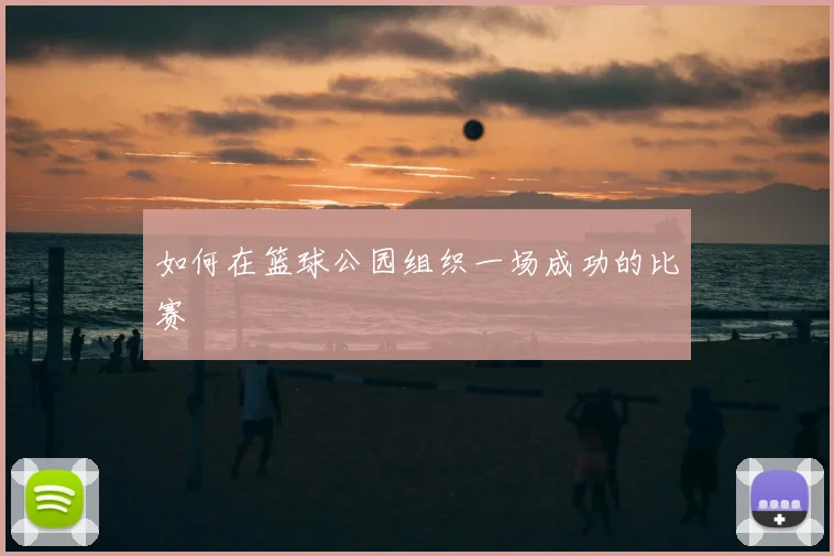 如何在篮球公园组织一场成功的比赛