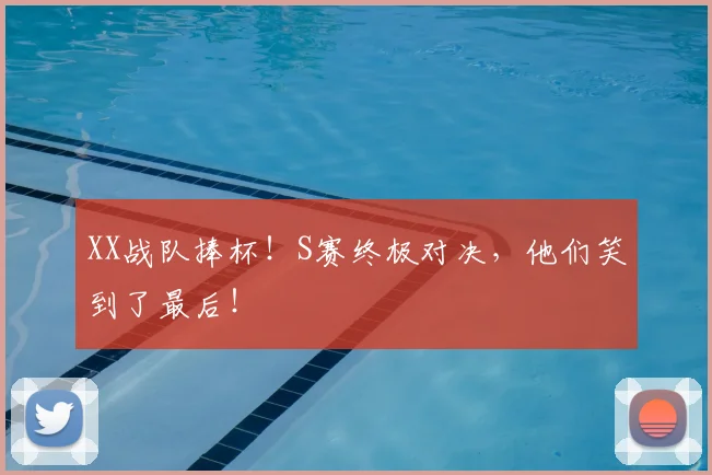 XX战队捧杯！S赛终极对决，他们笑到了最后！